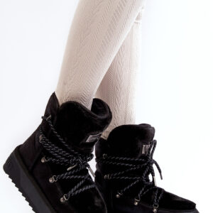 Women's Snow Boots On Thick Sole Vegan DFranklin DFSH371007 Black